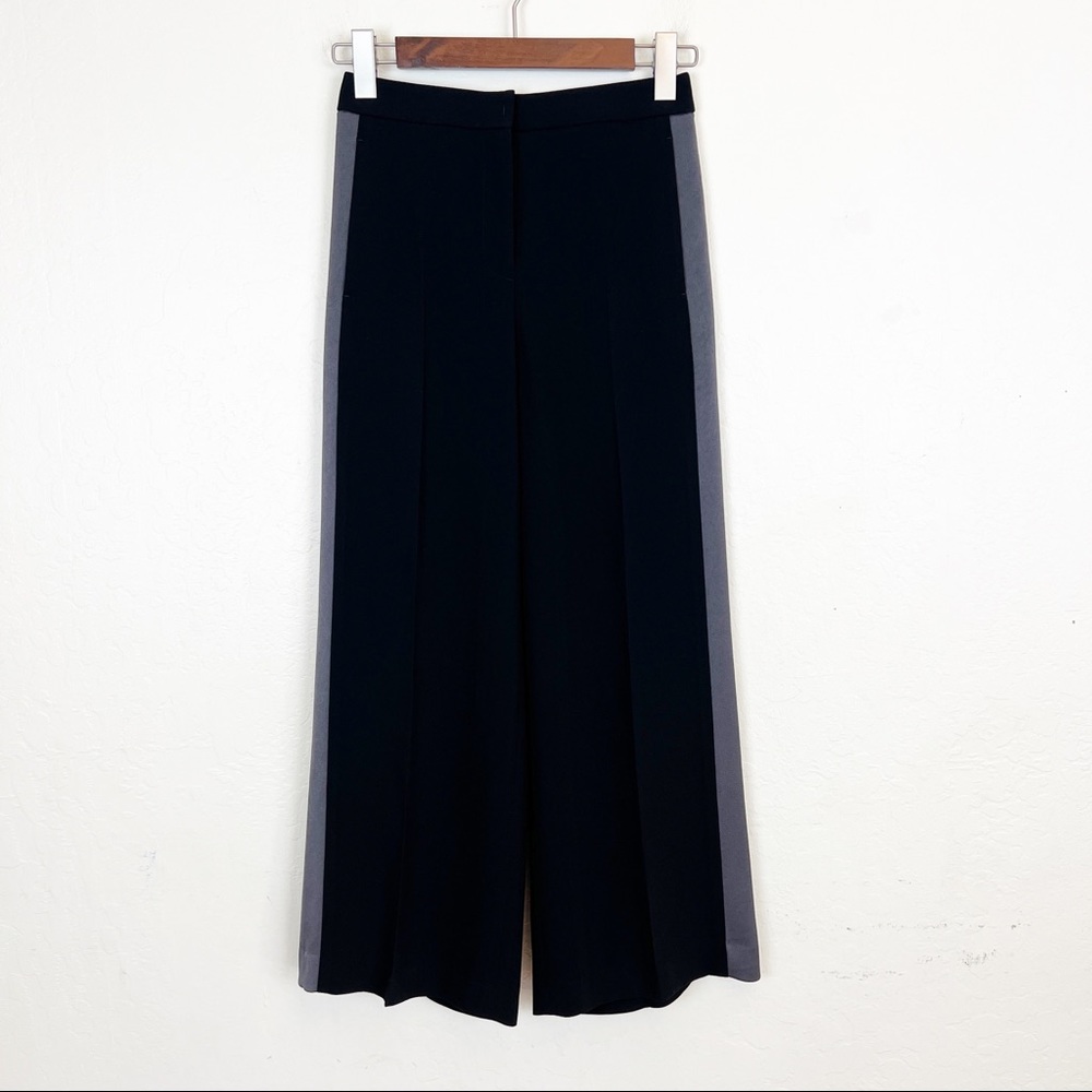 •EPOCA• Black/Gray High‎ Waisted Wide Leg Ankle Pant Size IT 38/ US 0-2
